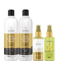 Borabella Kit Não Chore 2x350ml + Elixir + Argan 2x60ml
