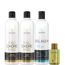 Borabella Kit Não Chore + Selagem 3x350ml + Argan 7ml Borabella Kit Não Chore + Selagem 3x350ml + Argan 7ml