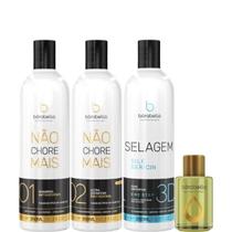 Borabella Kit Não Chore + Selagem 3x350ml + Argan 7ml