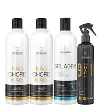 Borabella Kit Não Chore + Selagem 3x350ml + Fluido 300ml