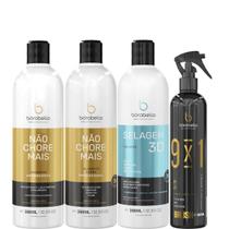 Borabella Kit Não Chore + Selagem 3x350ml + Fluido 300ml