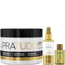 Borabella Máscara Pratudo 300g + Elixir 60ml + Óleo Argan 7ml