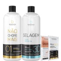 Borabella Não Chore Shampoo + Selagem 3D 2x1 Litro