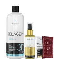 Borabella Selagem 3D 1 Litro + Elixir 12 Óleos 60ml