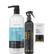 Borabella Selagem 3D 1 Litro + Fluido Escova Brush 300ml