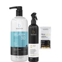 Borabella Selagem 3D 1 Litro + Fluido Escova Brush 300ml Borabella Selagem 3D 1 Litro + Fluido Escova Brush 300ml