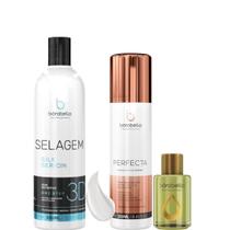 Borabella Selagem 3D 350ml + Perfecta 250ml + Óleo Argan 7ml