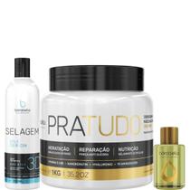 Borabella Selagem 3D 350ml + Pratudo 1kg + Óleo de Argan 7ml