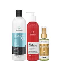 Borabella Selagem 3D 350ml + SOS 240ml + Óleo de Argan 60ml Borabella Selagem 3D 350ml + SOS 240ml + Óleo de Argan 60ml