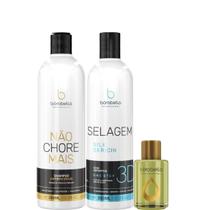 Borabella Selagem 3D + Shampoo Limpeza 2x350ml + Argan 7ml