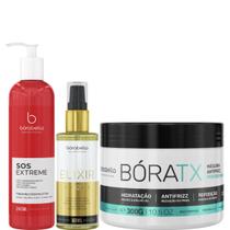 Borabella SOS 240ml + Óleo Elixir 60ml + Máscara Bóratx 300g