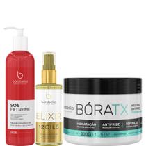 Borabella SOS 240ml + Óleo Elixir 60ml + Máscara Bóratx 300g