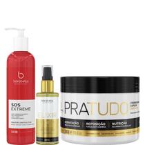 Borabella SOS 240ml + Óleo Elixir 60ml + Máscara Pratudo 300g