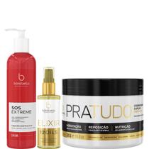 Borabella SOS 240ml + Óleo Elixir 60ml + Máscara Pratudo 300g