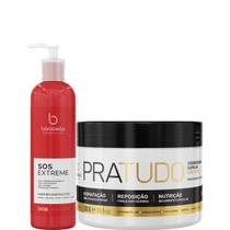 Borabella SOS Reconstrutor 240ml + Cronograma Pratudo 300g