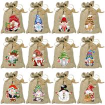 BORAMDO Bolsas de Regalo Navideñas de Arpillera 24 piezas, 12 Diseños de Duendes BORAMDO Bolsas de Regalo Navideñas de Arpillera 24 piezas, 12 Diseños de Duendes