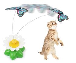BORBOLETA Brinquedo Interativo Gato PRONTA ENTREGA Cama Caes Cachorro Pet 3d Eletrica Animais de Estimação - Siscom