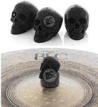 Borboleta D-Tuner Caveira Preta Skull Cymbal para estantes de prato padrão 8mm kit com 3 unidades