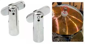 Borboleta de Pratos Cardinal Cymbal Snaps 8mm kit com 2 estilo Vintage Stand Topper Wing Nuts