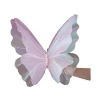 Borboleta De Seda 3D Gradiente De 50cm Com Borda Ondulada E Camadas De Glitter Para Casamento,