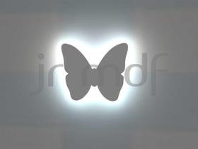 Borboleta Luminosa Decorativa G - J & R Personalização em MDF
