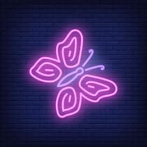 Borboleta neon