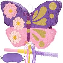 Borboleta Piñata WERNNSAI para meninas de festas de aniversário 41,9 cm x 31,6 cm