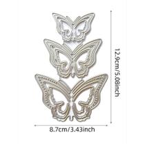 Borboleta tufada bambu libélula magritte flores corte de metal estênceis para diy scrapbooking