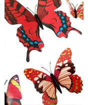 Borboletas para decoração de casa e jardim - 12 pç multicolorida