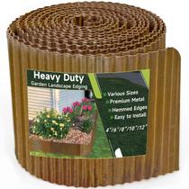 Borda de jardim GTSABWAY corrugada de 30 cm x 6,1 m de metal Borda de jardim GTSABWAY corrugada de 30 cm x 6,1 m de metal