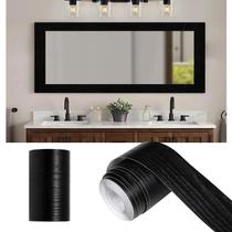 Borda de Papel de Parede Alened Preto com Veios de Madeira 5 cm x 10 m Borda de Papel de Parede Alened Preto com Veios de Madeira 5 cm x 10 m