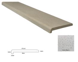 Borda de Piscina Atérmica Boleada com Beiral BBF100x27,5x25x4x2,5cm Branca- Areia de Quartzo