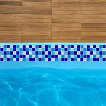 Borda De Vinil Para Piscina Faixa Adesiva 1mx30cm 12und azul mix