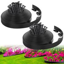 Borda para Jardim FunFanso 5 m x 5 cm com 100 Estacas Pretas Borda para Jardim FunFanso 5 m x 5 cm com 100 Estacas Pretas