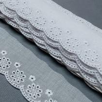 Bordado Inglês 100% Algodão Largura 5,0cm - 13,7mts Peça - Patchwork Artesanato Decoração