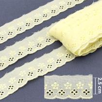 Bordado Inglês 2,5 cm 438260 - Cor 129 Amarelo