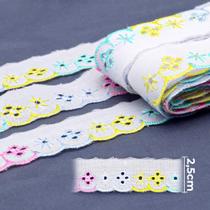 Bordado Inglês 2,5cm BP075 Multicolor - 13,7 Metros artePunto