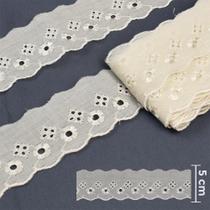 Bordado Inglês 5,0 cm CTB 134 Off White - 13,7 Metros