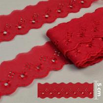Bordado Inglês 5,0 cm CTB 134 Vermelho - 13,7 Metros