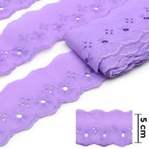 Bordado Inglês 5,0cm BP065 Lilás - 13,7 Metros artePunto