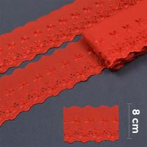 Bordado Inglês 8,0 cm 394254 - Vermelho