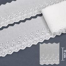 Bordado Inglês BA025 Branco - 11 cm - 100% Algodão