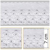 Bordado Inglês BP029 001 Branco - 7 cm