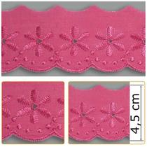 Bordado Inglês BP053 008 Pink - 4,5 cm Bordado Inglês BP053 008 Pink - 4,5 cm
