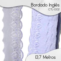 Bordado Inglês Branco - Rolo Com 13,7 Metros - Ctl002 - Nybc
