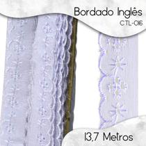 Bordado Inglês Branco - Rolo Com 13,7 Metros - Ctl016 - Nybc Bordado Inglês Branco - Rolo Com 13,7 Metros - Ctl016 - Nybc