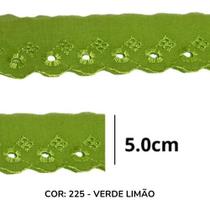 Bordado Inglês Colorido Tira 5cm X 13,70m Artesanato Costura