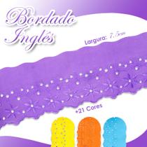 Bordado Inglês Ctl 108 Peça Com 13,7m Várias Cores - Roxo - Nº: 218 - Nybc