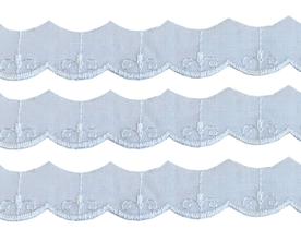 Bordado Inglês Passafita Lese Decoração 2cm c/ 13,7 metros