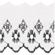Bordado Ingles Peça 13,70 Metros Renda Bordada Lese 5cm Larg